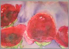020 Hje T 3 - Akvarel p papir 28 x 40 cm - Alettes Maleri (akvarel og akryl)