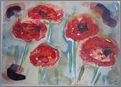 079 Fantasi - Akvarel p papir 25 x 35 cm - Alettes Maleri (akvarel og akryl)