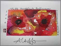 087 Art money 2006-001 - Akvarel p papir 12 x 18 cm - Alettes Maleri (akvarel og akryl)