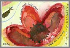 098 Art money 2006-012 - Akvarel p papir 12 x 18 cm - Alettes Maleri (akvarel og akryl)