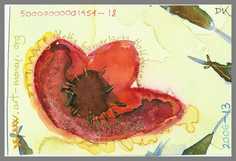 099 Art money 2006-013 - Akvarel p papir 12 x 18 cm - Alettes Maleri (akvarel og akryl)