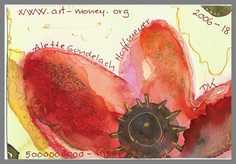 104 Art money 2006-018 - Akvarel p papir 18 x 12 cm - Alettes Maleri (akvarel og akryl)
