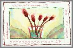 108 Art money 2006-022 - Akvarel p papir 12 x 18 cm - Alettes Maleri (akvarel og akryl)