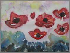 123 Svvende - Akvarel p papir 25 x 35 cm - Alettes Maleri (akvarel og akryl)