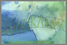 173 Art money 2007-011  Silkeborg - Akvarel p papir 12 x 18 cm - Alettes Maleri (akvarel og akryl)